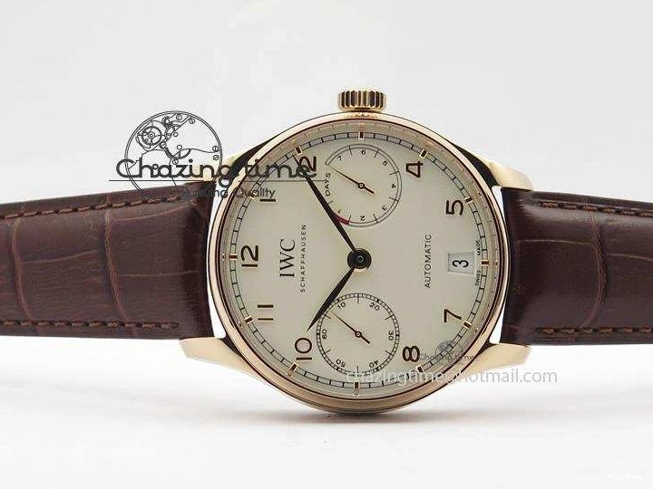 MIROTIME 0128 Fashionable Portuguese Real PR RG IW500701 ZF 1:1 Best Edition On Brown Leather Strap A52010 V 7302